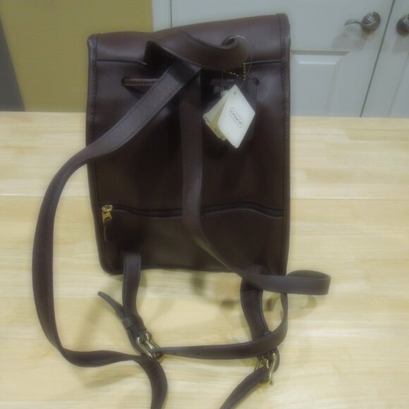 Vintage Coach! NWT Brown Leather Large Daypack - Picture 3 of 5